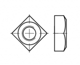 100 Stück rostfreie Edelstahl (A4) Vierkantmuttern DIN 557 - M 10 SW 17